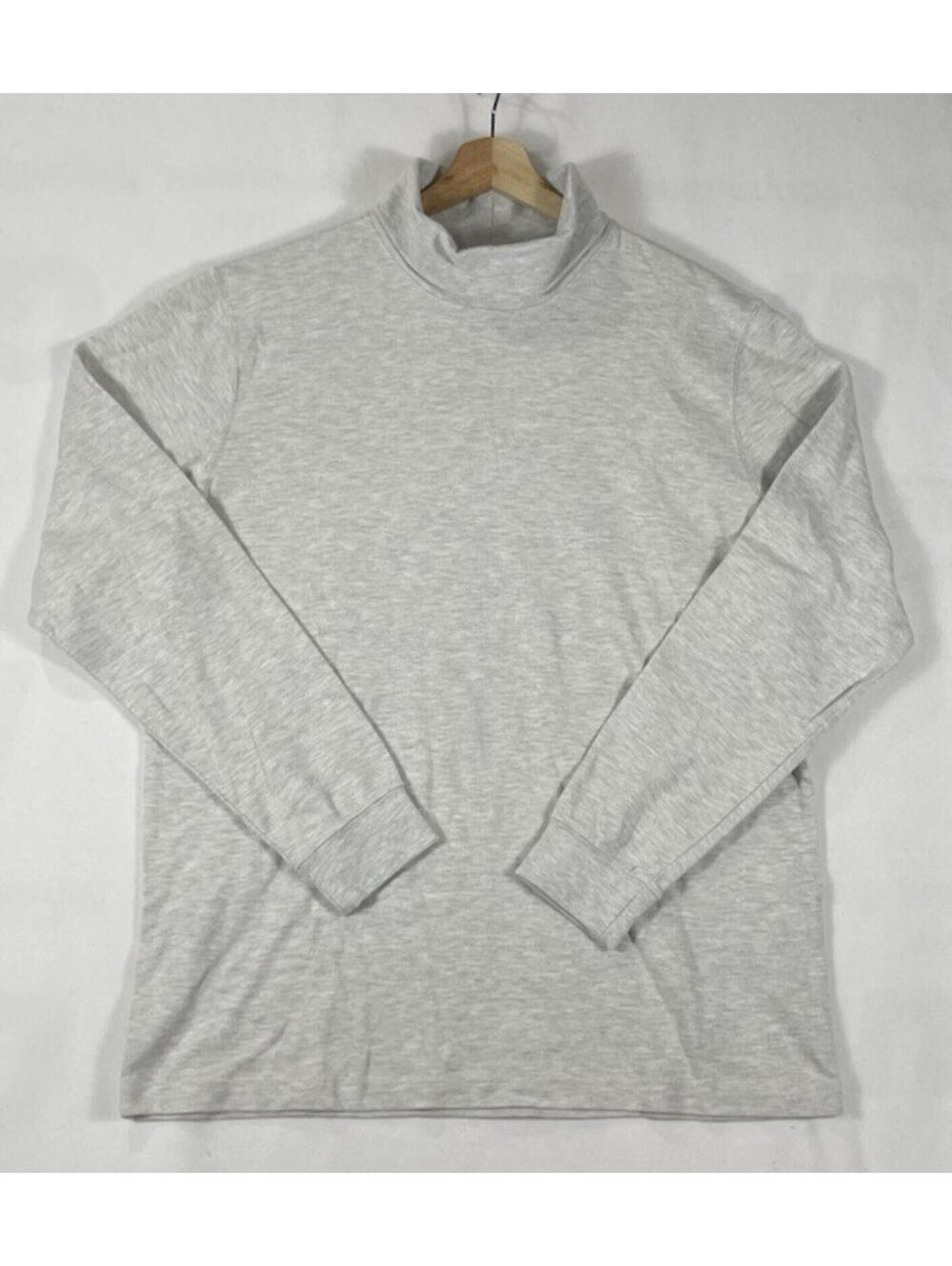 Supreme New York Turtleneck Longsleeve Shirt Top Cotton Heather Gray Sz L
